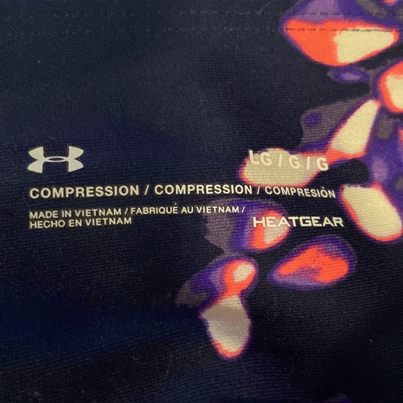 Under Armour HeatGear Printed No-Slip Waistband 7/8 Ankle Leggings Sz Large NWT - Picture 6 of 6